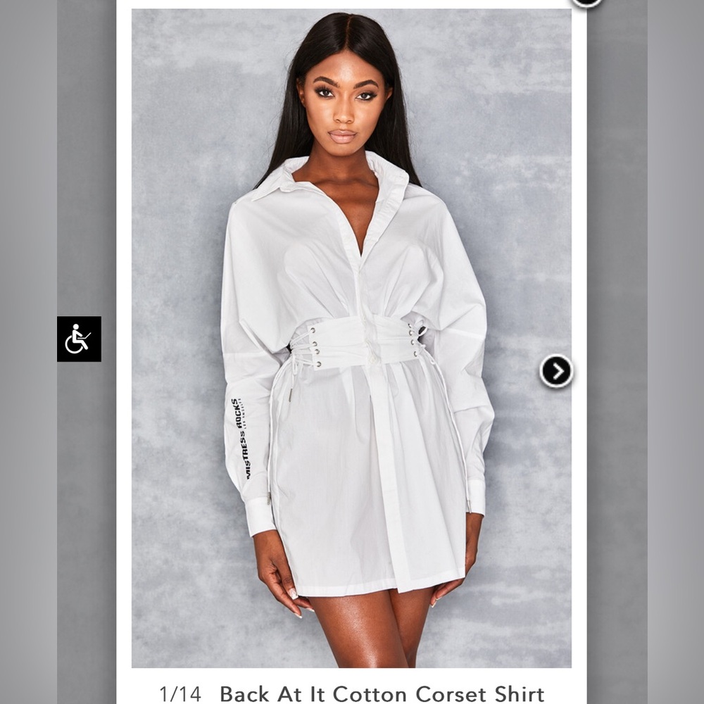 NWT Mistress Rocks White “Back At It” dress XS